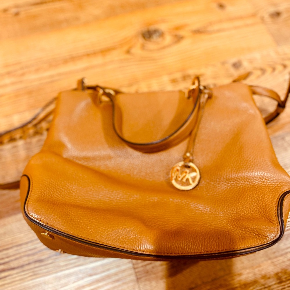 Michael Kors Camel Leather Brown Purse